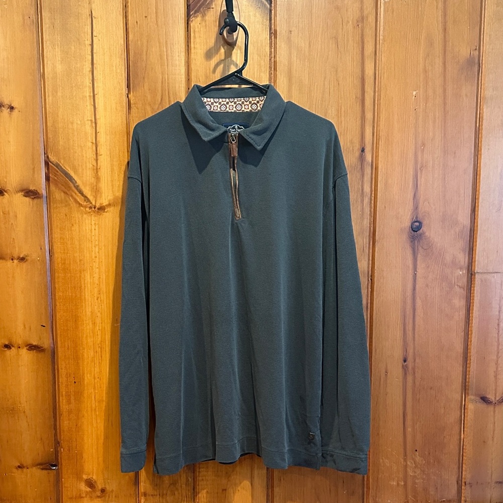Nat Nast Men’s Charcoal Grey 1/4 Zip Size XXL
